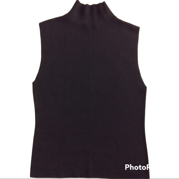 HAROLDS BLACK SILK MOCK NECK - Picture 3 of 7